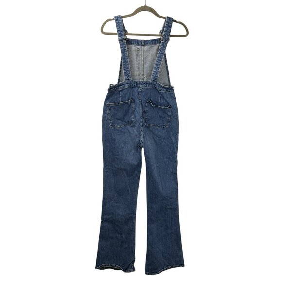 Madewell Women’s Medium Flea Market Flare Overalls in Rita Wash denim Jean f0343 - Picture 3 of 16
